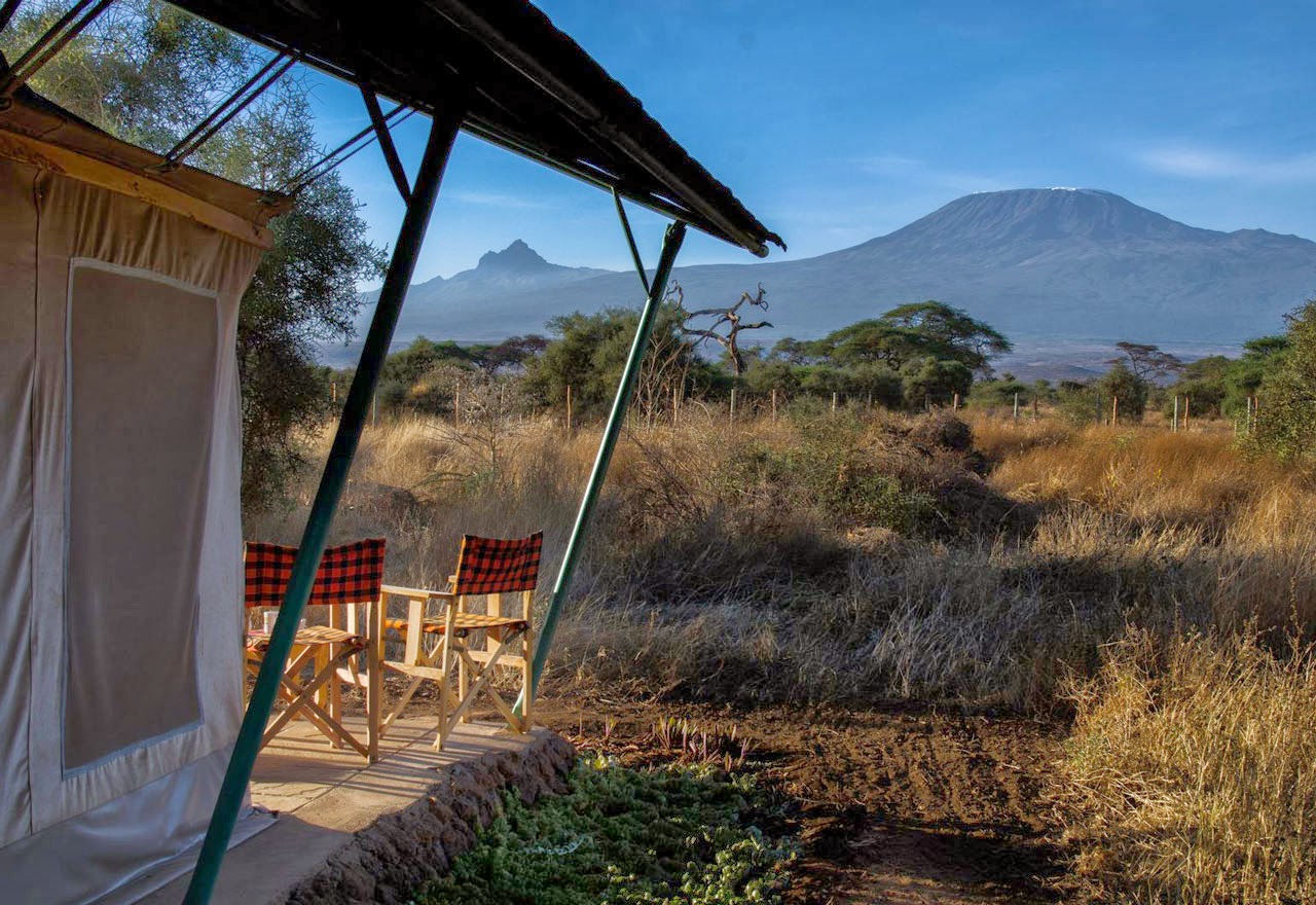 Sentrim Amboseli Camp, Blick vom Zeltchalet