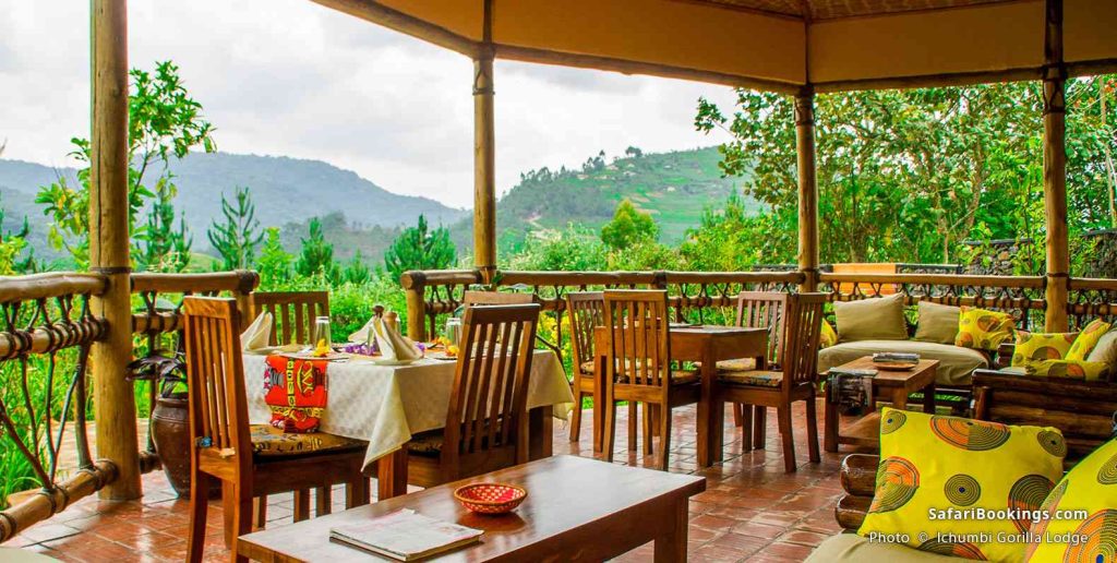 chumbi Gorilla Lodge Bwindi elevated view cottages