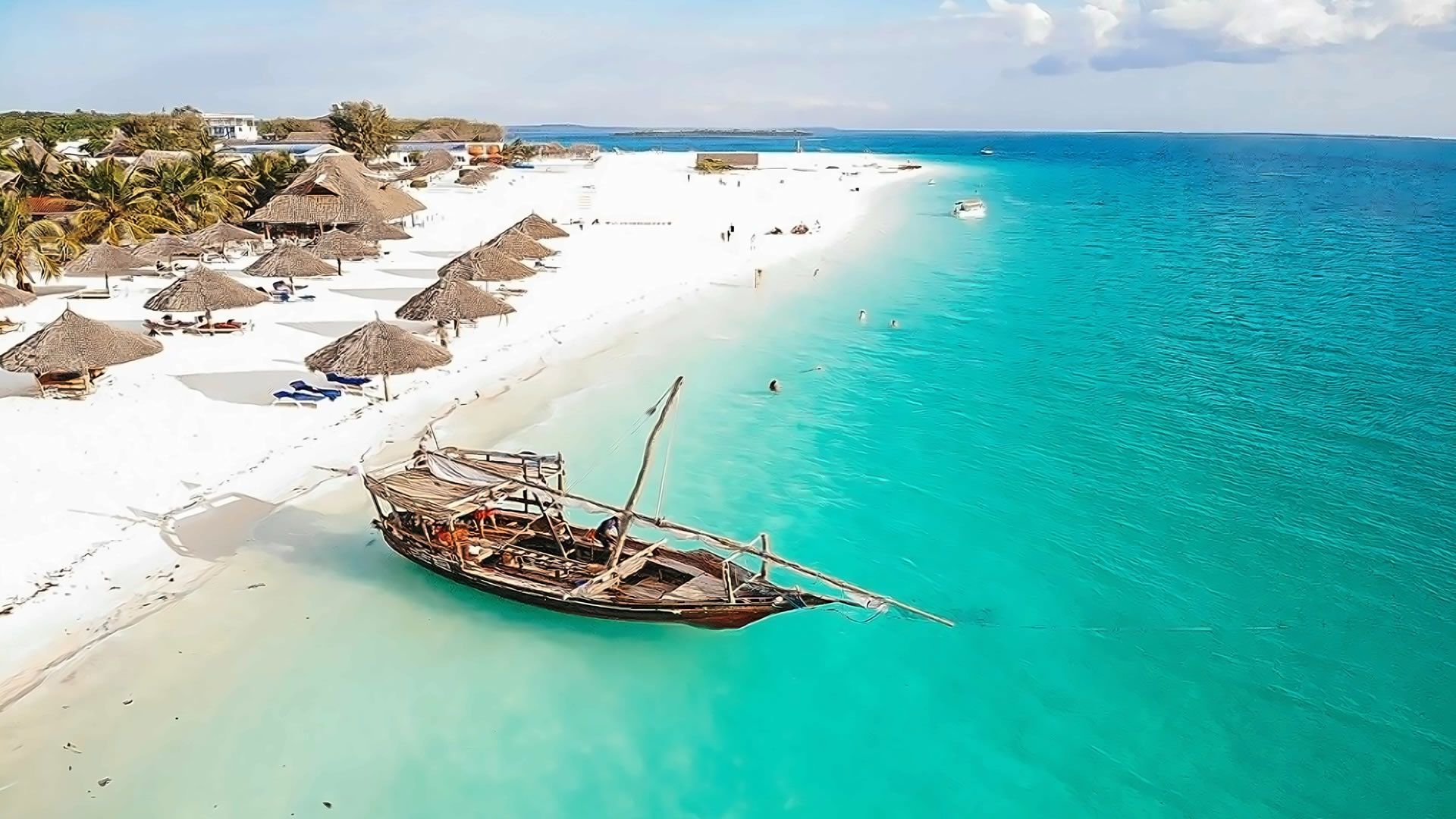 Kendwa Beach Zanzibar calm water sunset