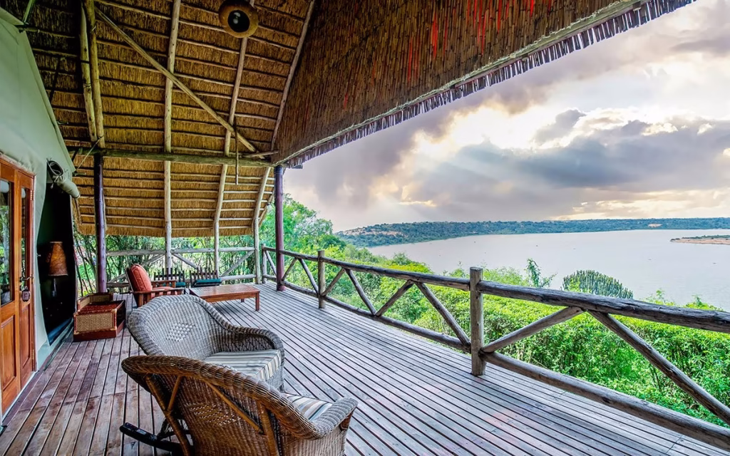 Mweya Safari Lodge Kazinga Channel view Uganda